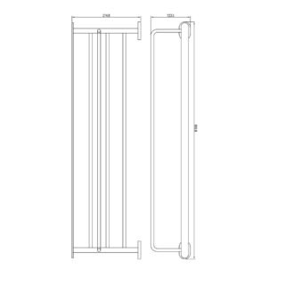 Eastbrook Salerno Towel Rack with Bar - Chrome - Image 2