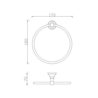 Eastbrook Rockingham Towel Ring - Chrome - Image 2