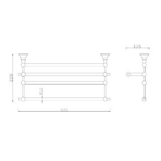 Eastbrook Rockingham Towel Shelf - Chrome - Image 2