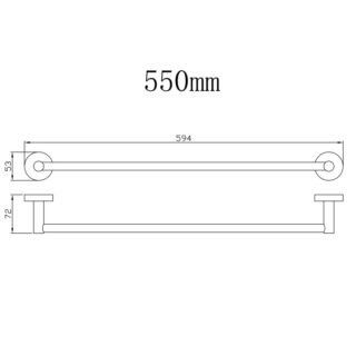 Eastbrook Single Towel Bar - Chrome - Image 3