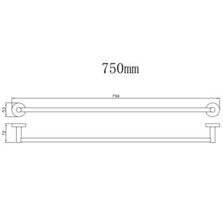 Eastbrook Single Towel Bar - Chrome - Image 4