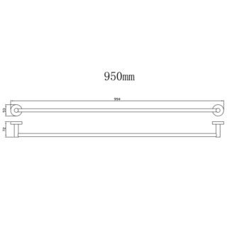 Eastbrook Single Towel Bar - Chrome - Image 5