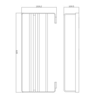 Eastbrook Vercelli Towel Rack with Bar - Chrome - Image 2