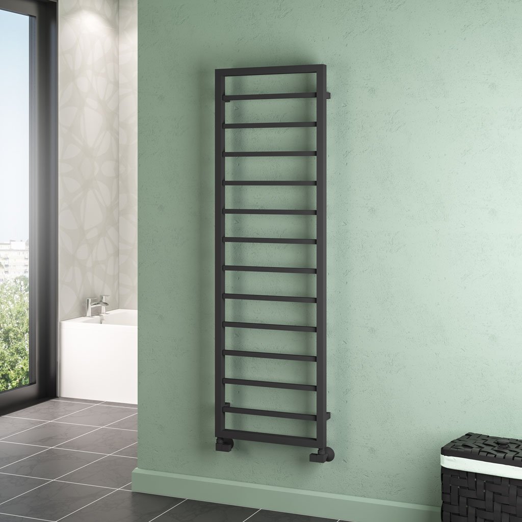 Eastbrook Ryton Designer Heated Towel Rail – Matt Anthracite - 1600mm x 500mm