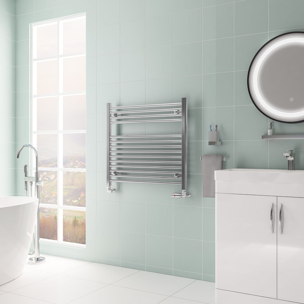 Eastbrook Biava Multirail HV Straight Heated Towel Rail – Chrome - 688mm x 750mm
