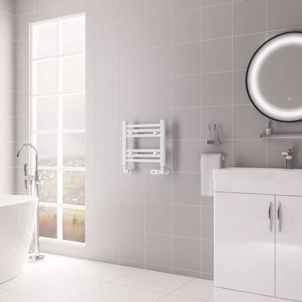 Eastbrook Biava Multirail HV Straight Heated Towel Rail - Gloss White