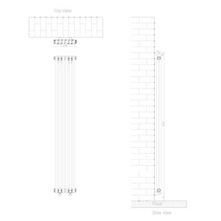 Eastbrook Rivassa 2 Column Designer Radiator - White - Image 30