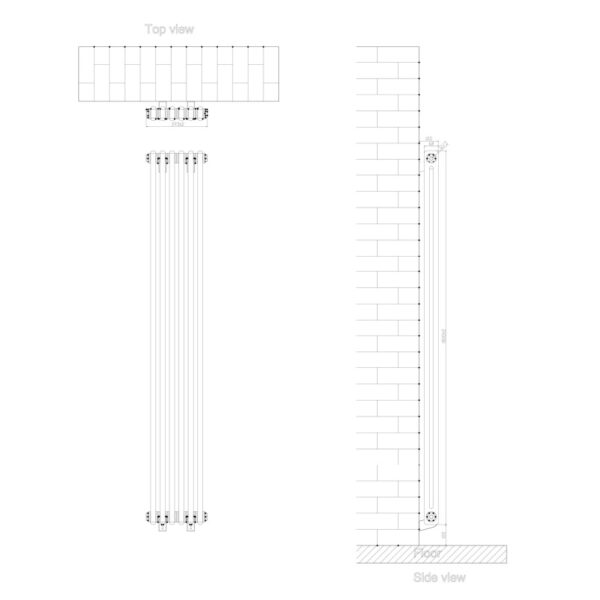 Eastbrook Rivassa 2 Column Designer Radiator - White - Image 30