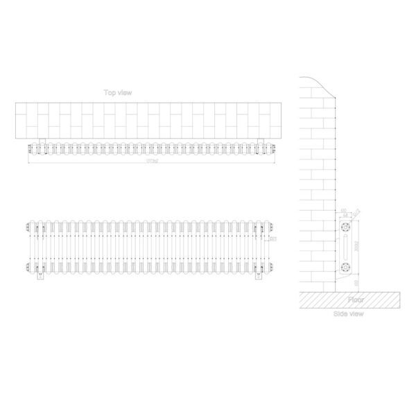 Eastbrook Rivassa 2 Column Designer Radiator - White - Image 20