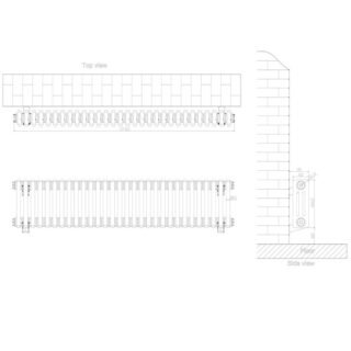 Eastbrook Rivassa 3 Column Designer Radiator - White - Image 20
