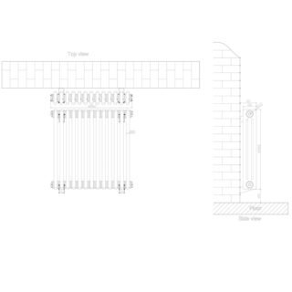 Eastbrook Rivassa 3 Column Designer Radiator - Chrome Effect - Image 10