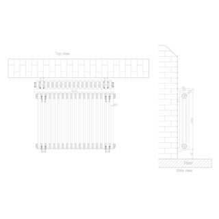 Eastbrook Rivassa 3 Column Designer Radiator - Chrome Effect - Image 11