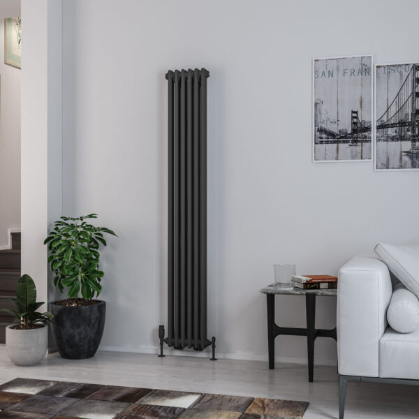 Eastbrook Rivassa 2 Column Designer Radiator - Matt Anthracite - Image 14