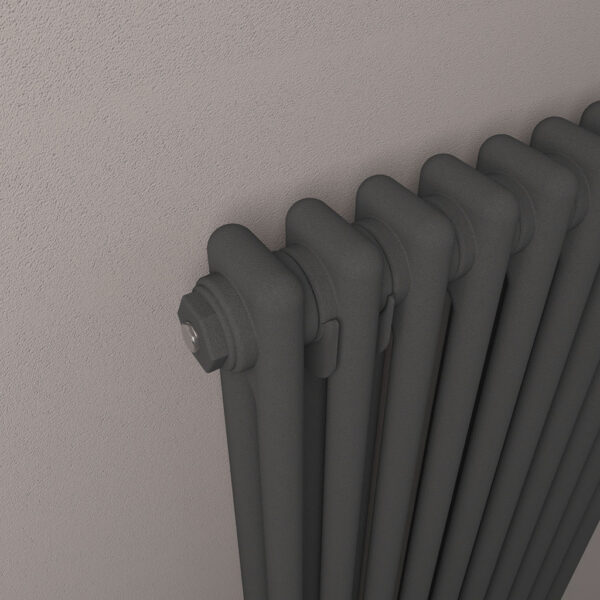 Eastbrook Rivassa 2 Column Designer Radiator - Matt Anthracite - Image 3