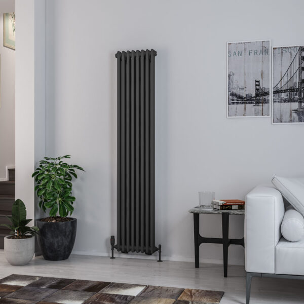 Eastbrook Rivassa 2 Column Designer Radiator - Matt Anthracite - Image 15