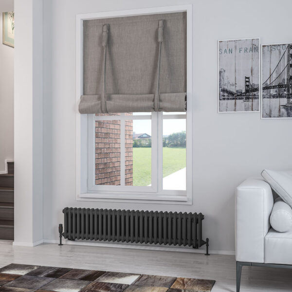 Eastbrook Rivassa 2 Column Designer Radiator - Matt Anthracite - Image 4