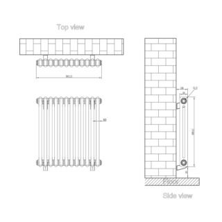 Eastbrook Rivassa 2 Column Designer Radiator - Matt Anthracite - Image 23