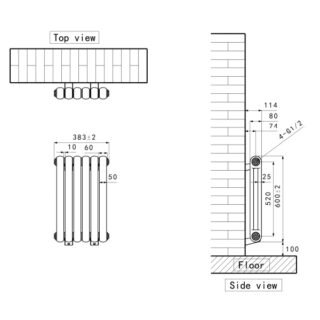 Eastbrook Rubano Designer Radiator - 600mm x 383mm - Image 4