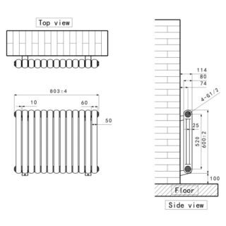 Eastbrook Rubano Designer Radiator - Gloss White - Image 7