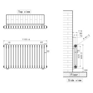 Eastbrook Rubano Designer Radiator - Gloss White - Image 8
