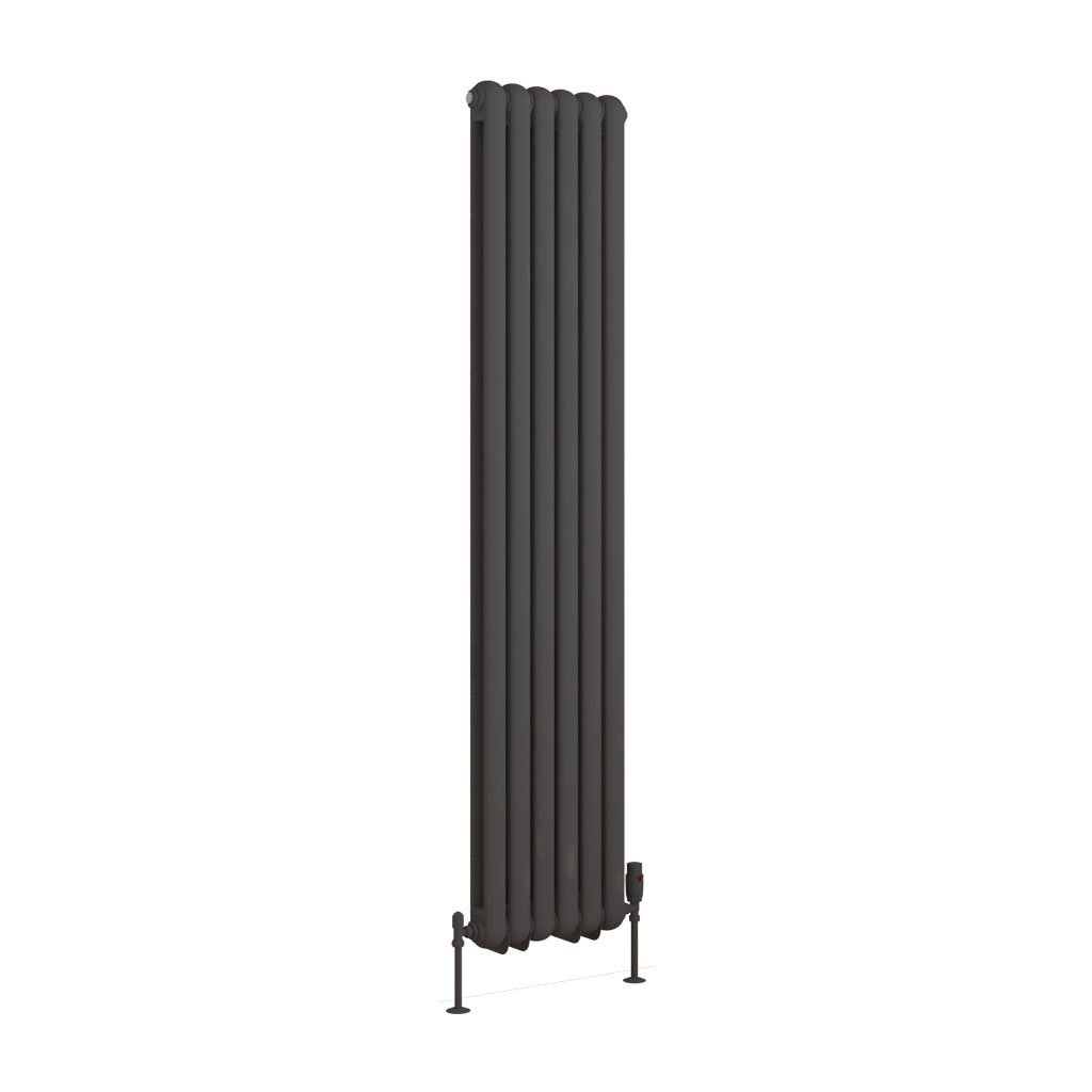 Eastbrook Rubano Designer Radiator – 1800mm x 383mm - Matt Anthracite