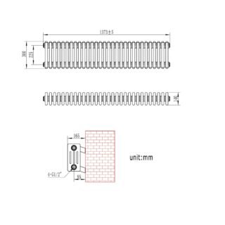 Eastbrook Rivassa 4 Column Designer Radiator - White - Image 7