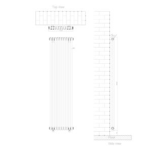 Eastbrook Rivassa 2 Column Designer Radiator - Chrome Effect - Image 14