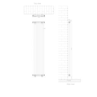 Eastbrook Rivassa 2 Column Designer Radiator - Chrome Effect - Image 13