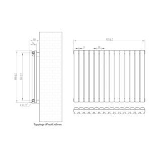 Eastbrook Tunstall Double Designer Radiator - Matt White - Image 17