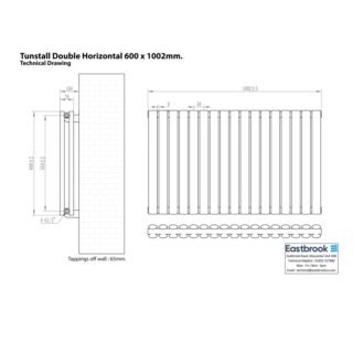 Eastbrook Tunstall Double Designer Radiator - Matt White - Image 18