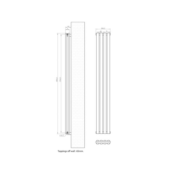 Eastbrook Tunstall Double Designer Radiator - Matt White - Image 20