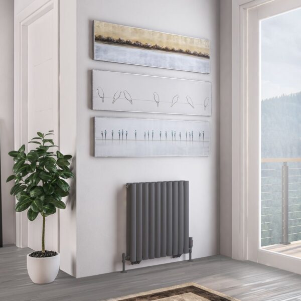 Eastbrook Tunstall Double Designer Radiator - Matt Anthracite