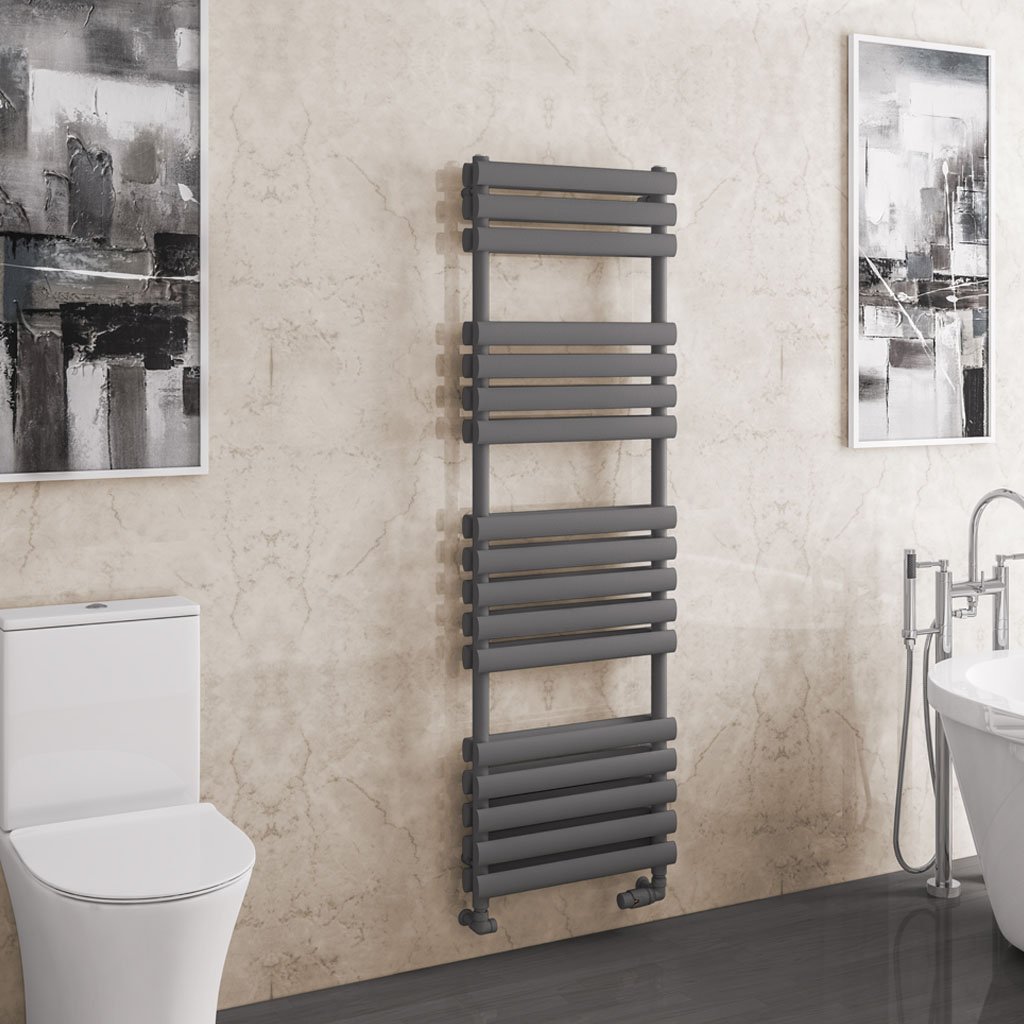 Eastbrook Tunstall Double Designer Heated Towel Rail – Matt Anthracite - 1600mm x 500mm