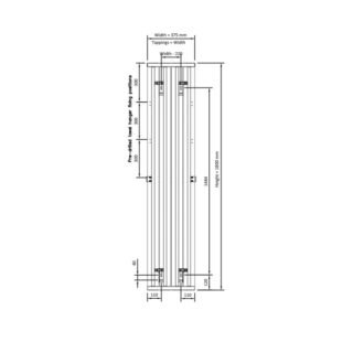 Eastbrook Peretti Aluminium Designer Radiator - Matt Anthracite - Image 21