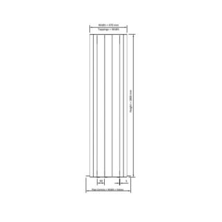 Eastbrook Peretti Aluminium Designer Radiator - Matt Anthracite - Image 22