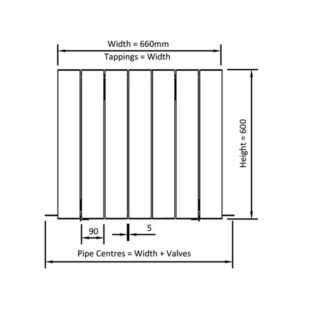 Eastbrook Peretti Aluminium Designer Radiator - Matt Anthracite - Image 16