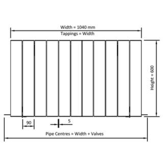 Eastbrook Peretti Aluminium Designer Radiator - Matt Anthracite - Image 18
