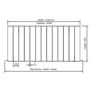 Eastbrook Peretti Aluminium Designer Radiator - Matt Anthracite - Image 19