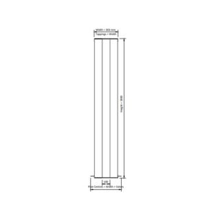 Eastbrook Vesima Aluminium Designer Radiator - Matt Black - Image 18