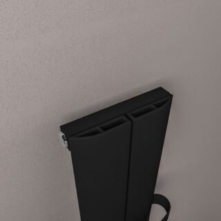 Eastbrook Berlini Aluminium Single Designer Radiator - Matt Black - Image 3