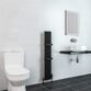 Eastbrook Berlini Aluminium Single Designer Radiator - Matt Black