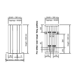 Eastbrook Peretti Aluminium Designer Radiator - Matt Anthracite - Image 4