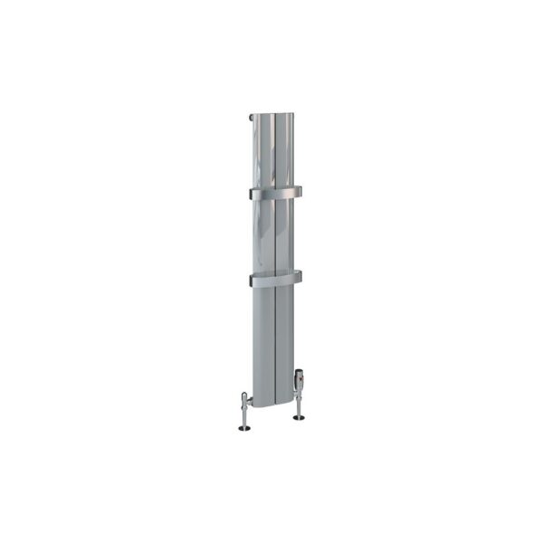 Eastbrook Berlini Aluminium Single Designer Radiator - Polished Aluminium - Image 2