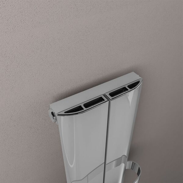 Eastbrook Berlini Aluminium Single Designer Radiator - Polished Aluminium - Image 3