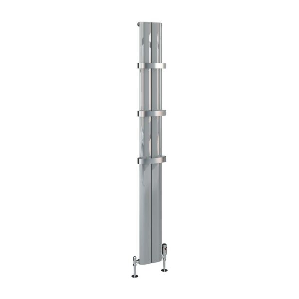 Eastbrook Berlini Aluminium Single Designer Radiator - Polished Aluminium - Image 4