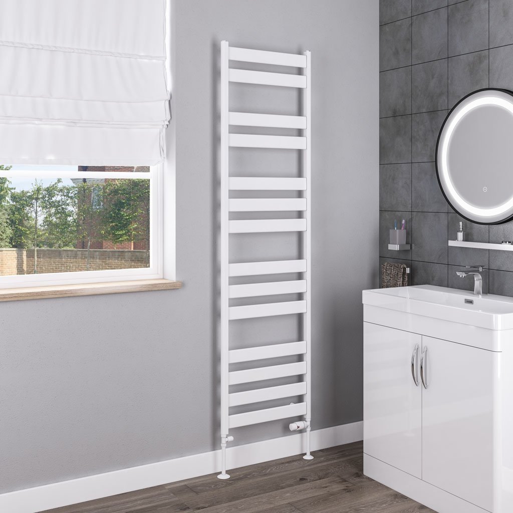 Eastbrook Pelago Designer Heated Towel Rail – Matt White - 1800mm x 500mm
