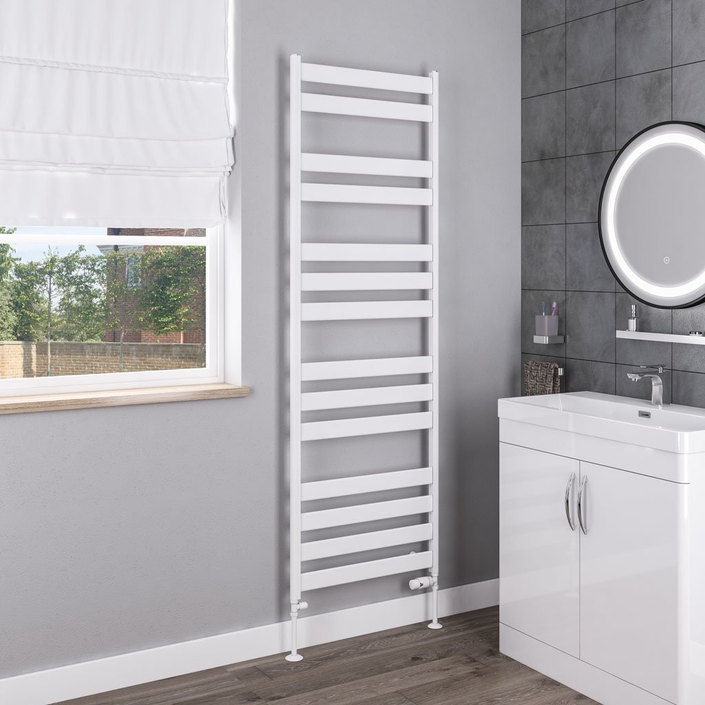Eastbrook Pelago Designer Heated Towel Rail – Matt White - 1800mm x 600mm