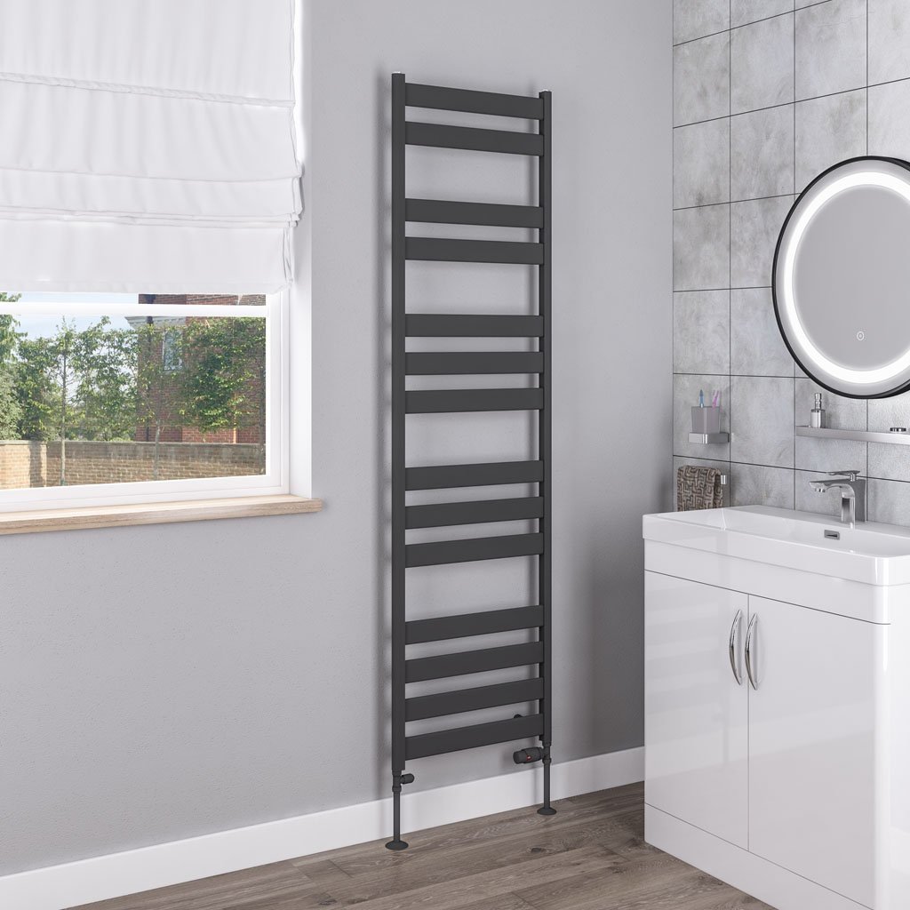 Eastbrook Pelago Designer Heated Towel Rail – Matt Anthracite - 1800mm x 500mm