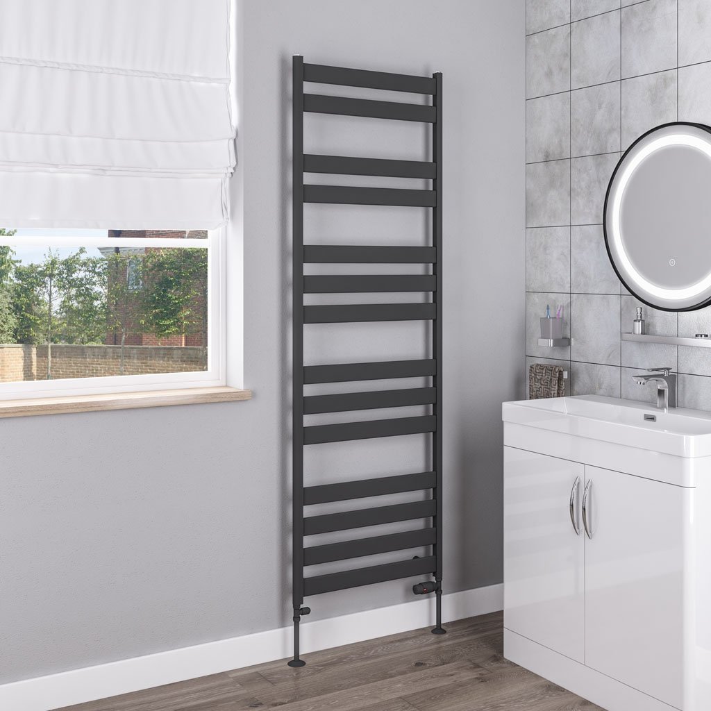 Eastbrook Pelago Designer Heated Towel Rail – Matt Anthracite - 1800mm x 600mm