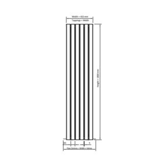 Eastbrook Hadleigh Aluminium Designer Radiator - Matt Black - Image 29